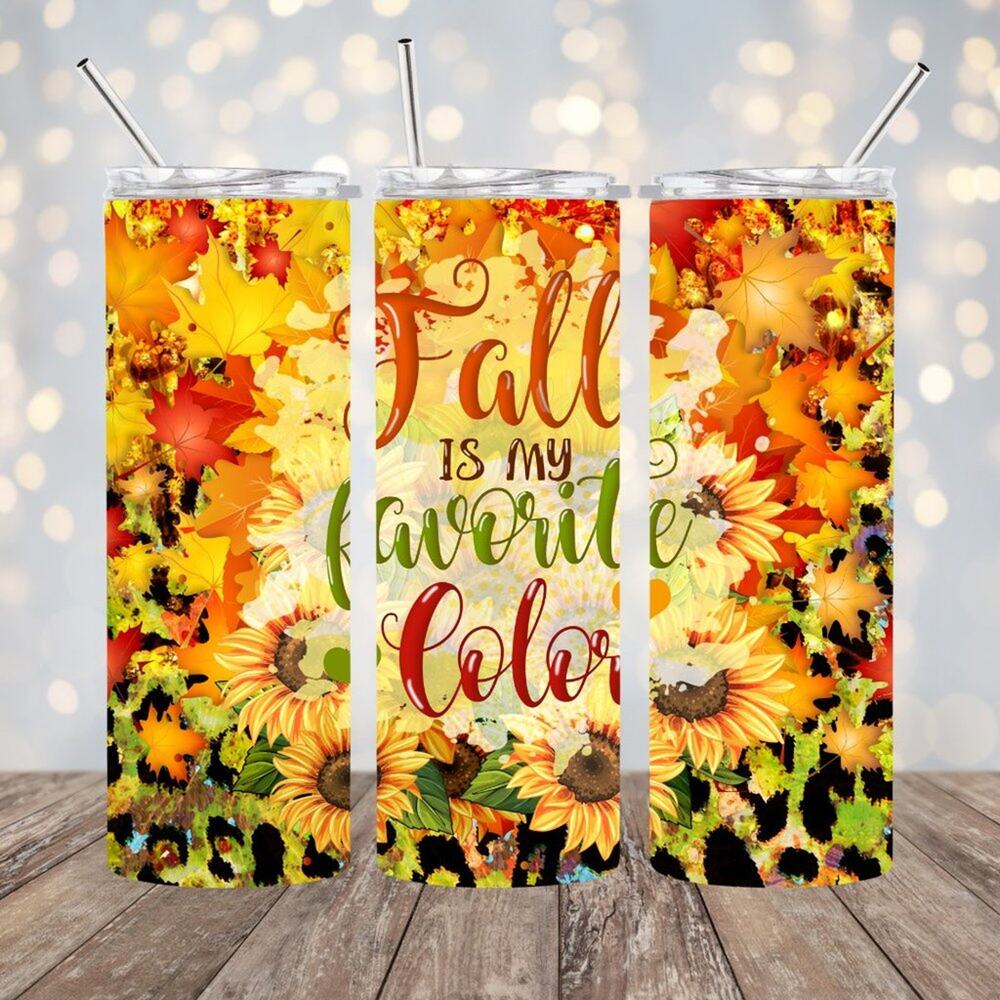 Fall Is My Favorite Color 20oz Tumbler With Metal Straw